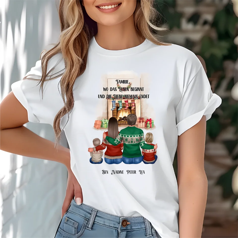 Familie 3-5 Personen + Haustier T-Shirt