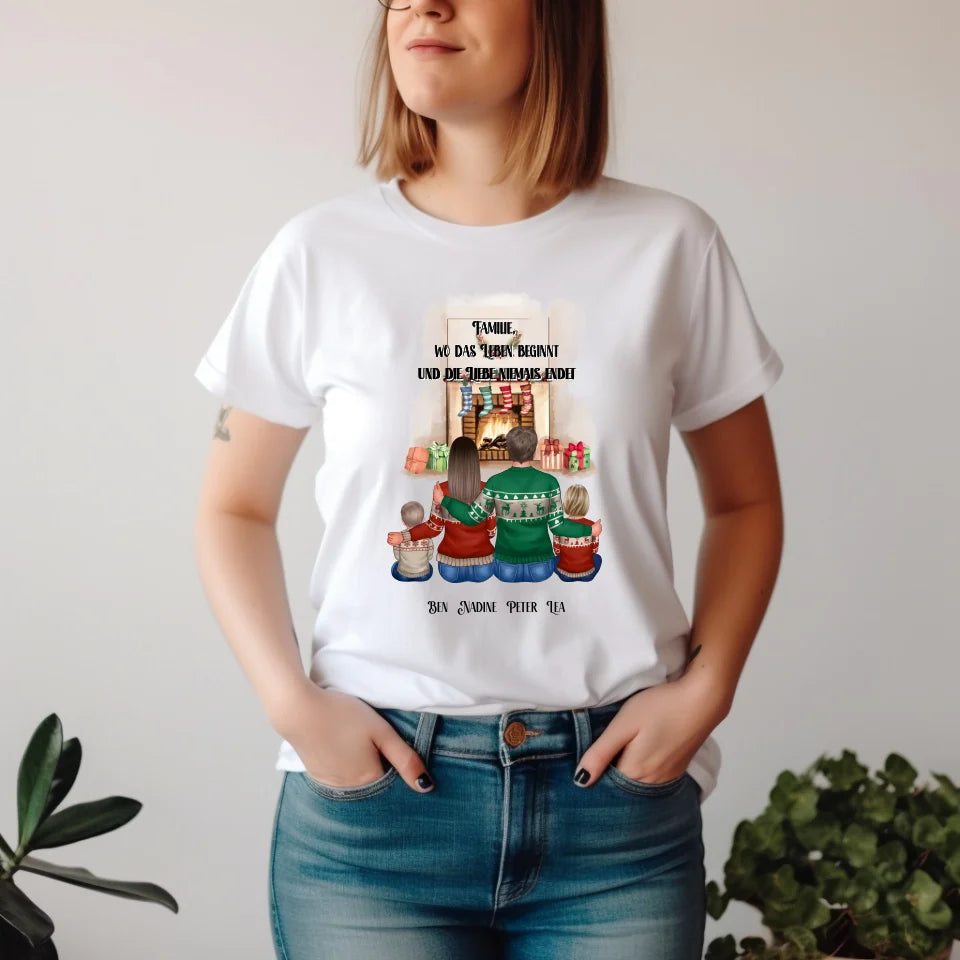 Familie 3-5 Personen + Haustier T-Shirt