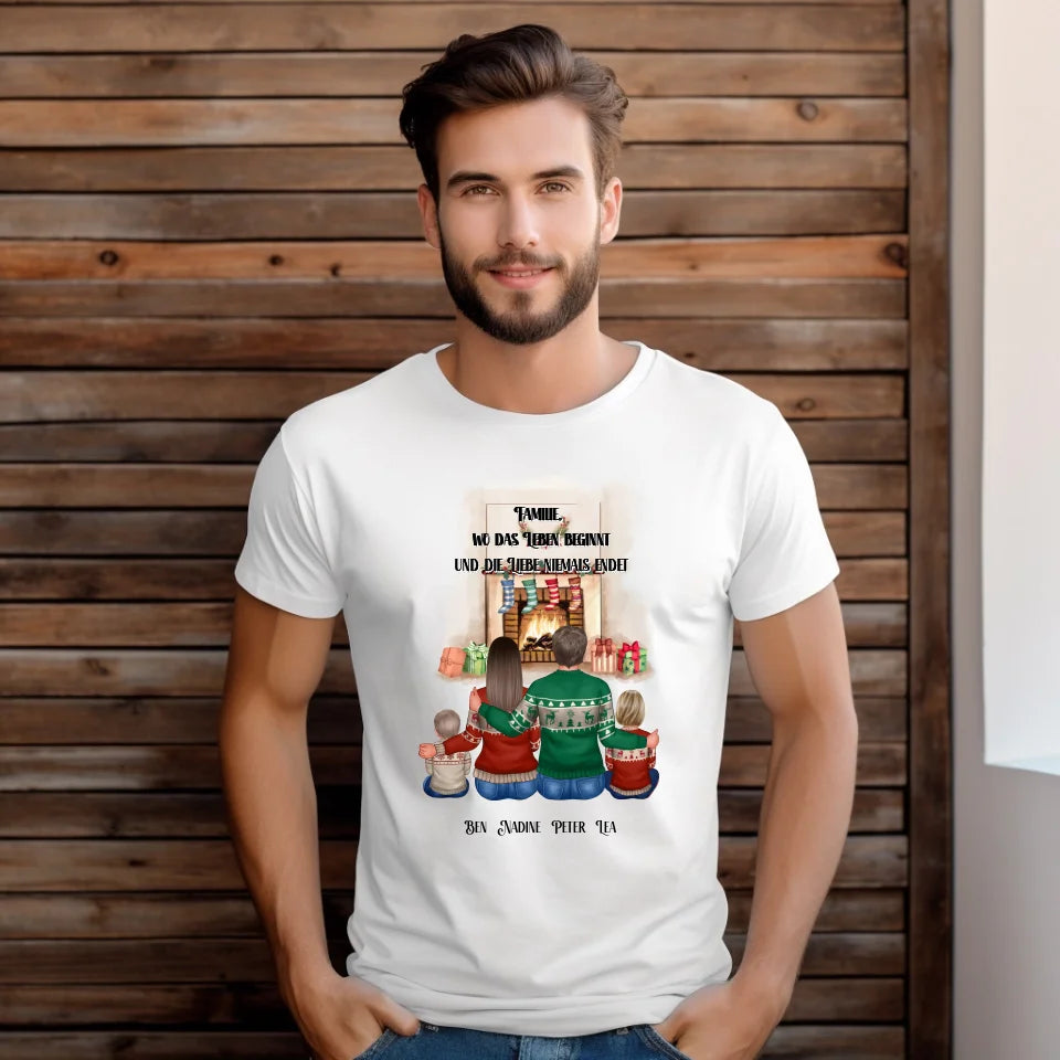 Familie 3-5 Personen + Haustier T-Shirt