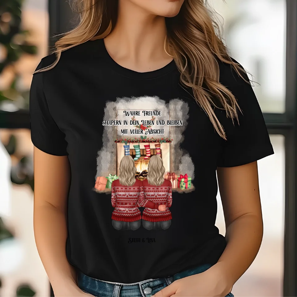 2-3 Freundinnen Winter T-Shirt