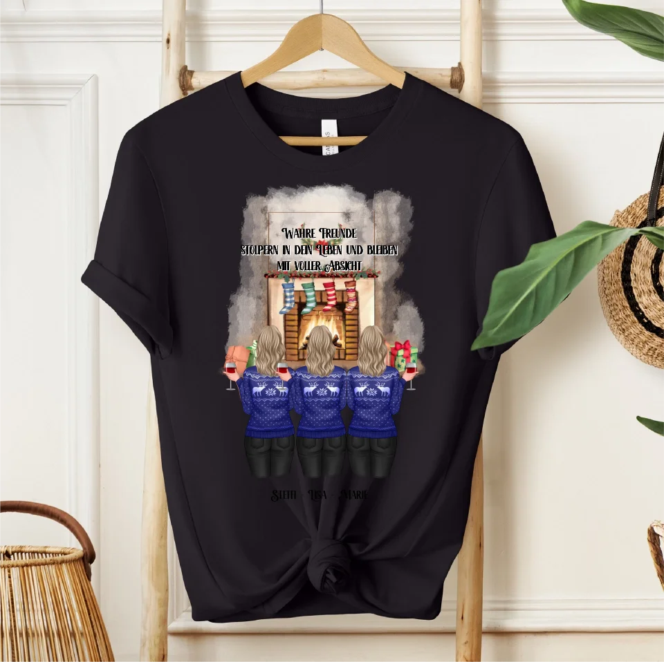 2-4 Freundinnen Winter T-Shirt