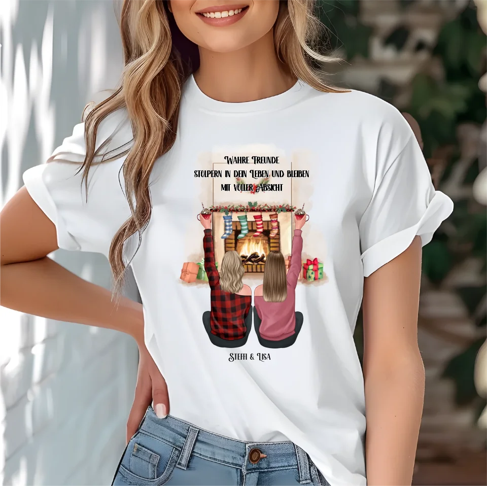 2-3 Freundinnen Winter T-Shirt