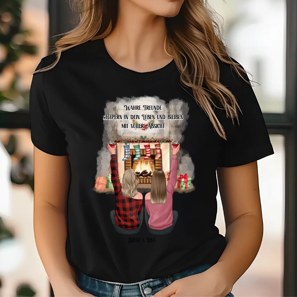 2-3 Freundinnen Winter T-Shirt