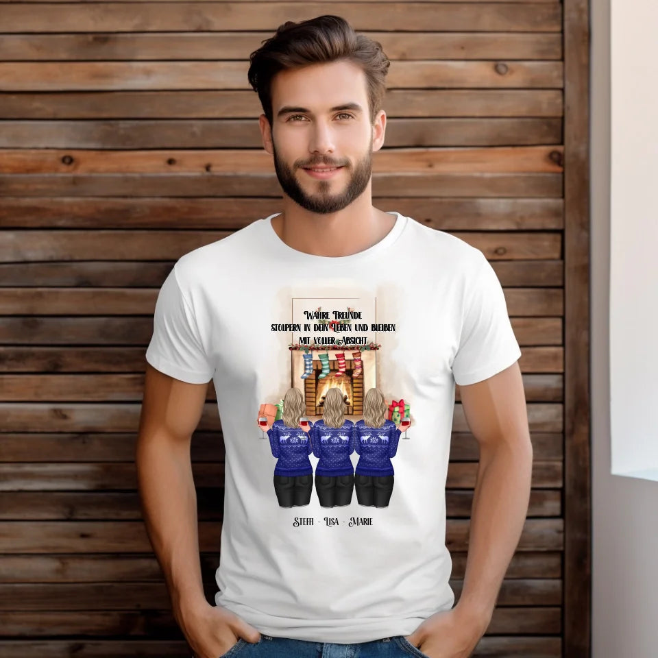 2-4 Freundinnen Winter T-Shirt