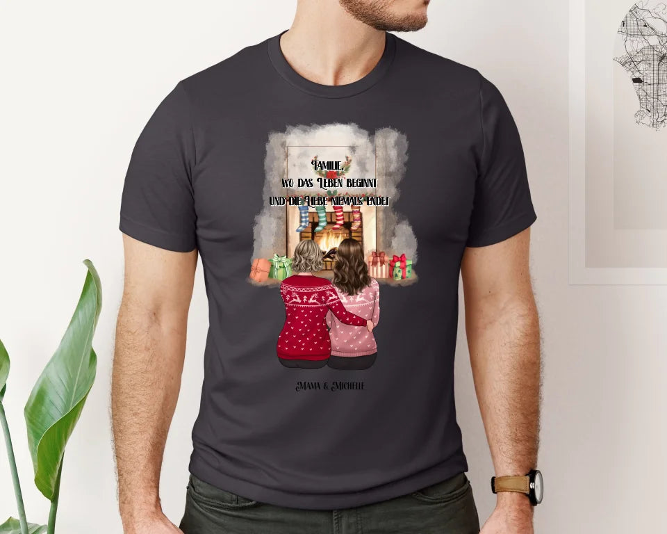 Mama & Tochter/Sohn Winter T-Shirt