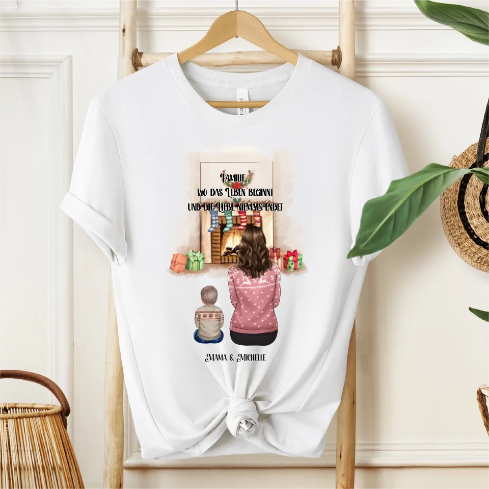 Mama & 1-3 Kinder Winter T-Shirt