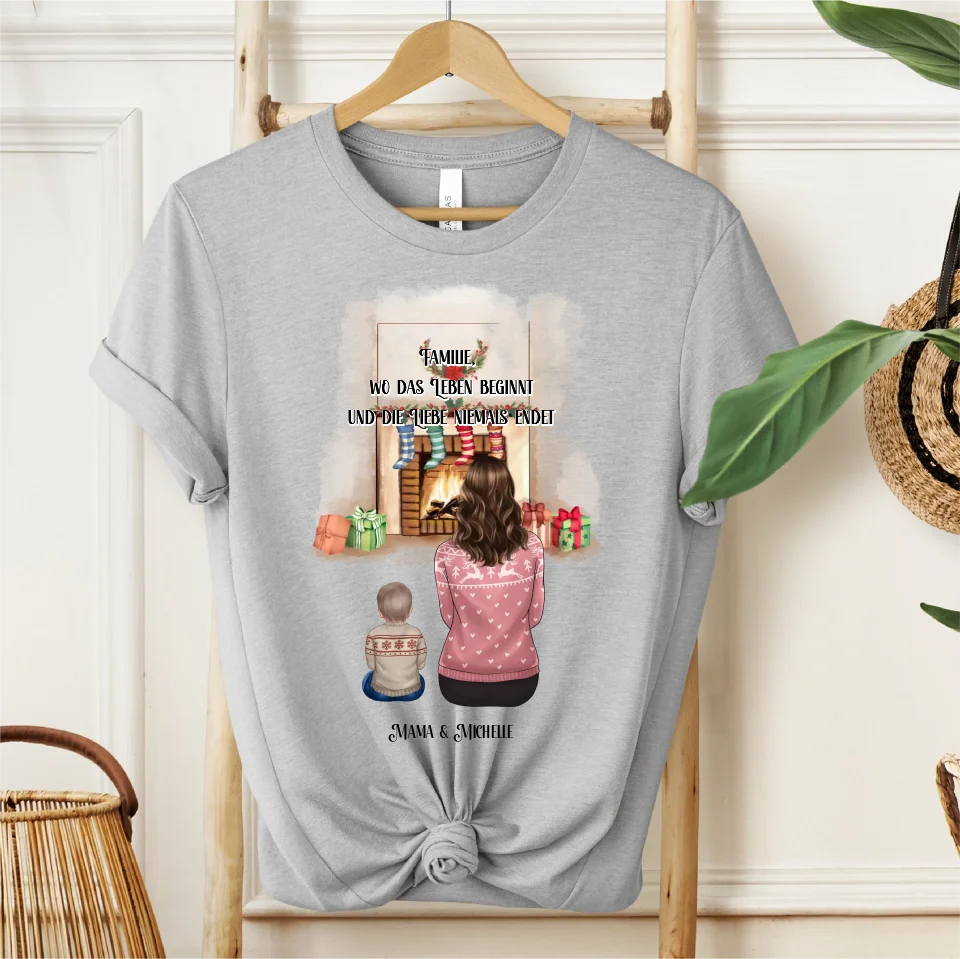 Mama & 1-3 Kinder Winter T-Shirt