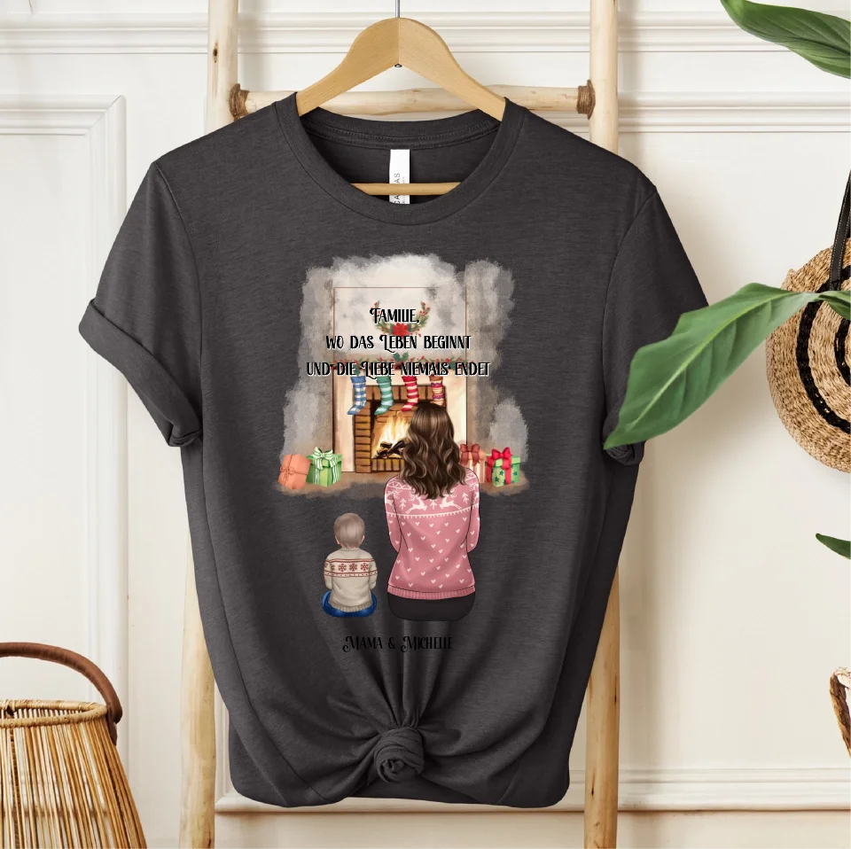 Mama & 1-3 Kinder Winter T-Shirt