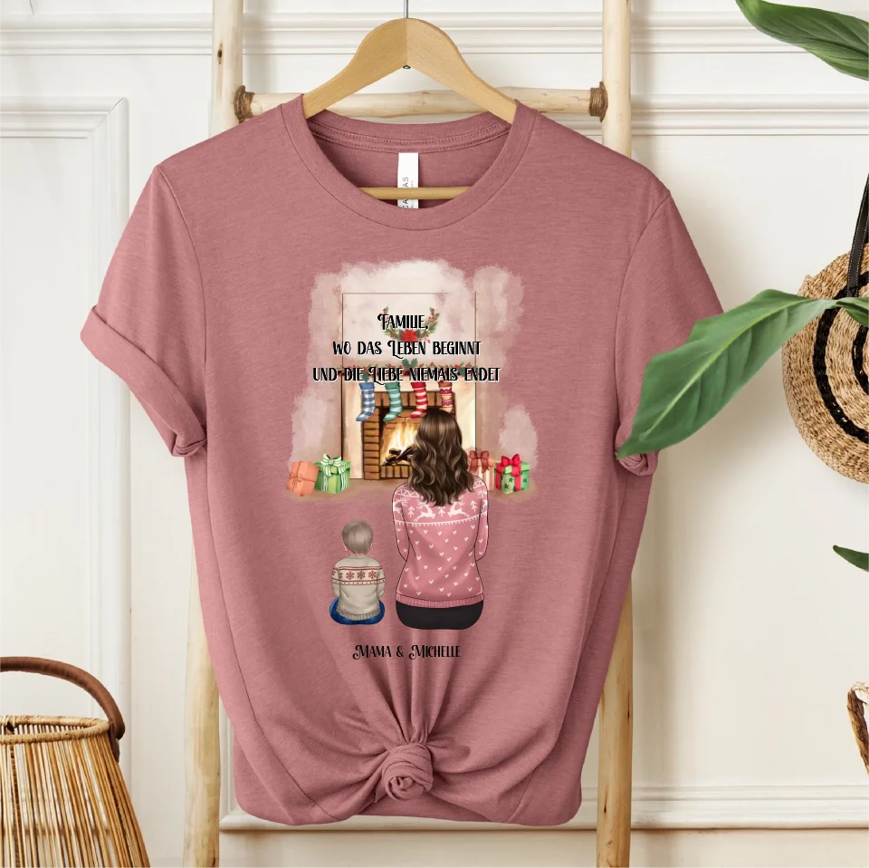 Mama & 1-3 Kinder Winter T-Shirt