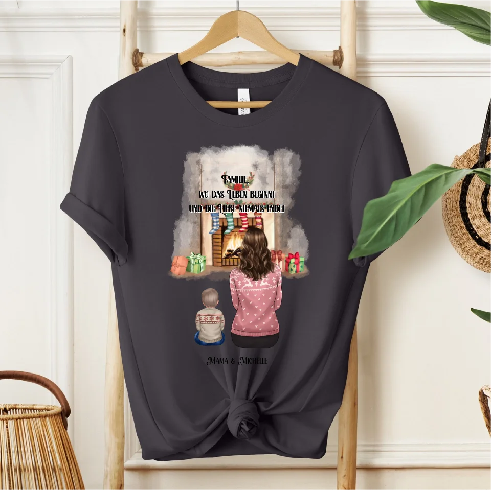 Mama & 1-3 Kinder Winter T-Shirt