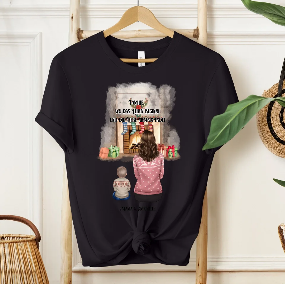 Mama & 1-3 Kinder Winter T-Shirt