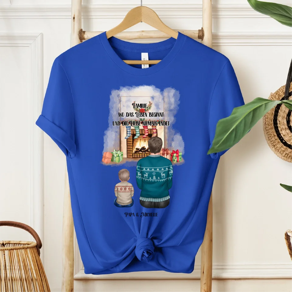 Papa & 1-3 Kinder Winter T-Shirt