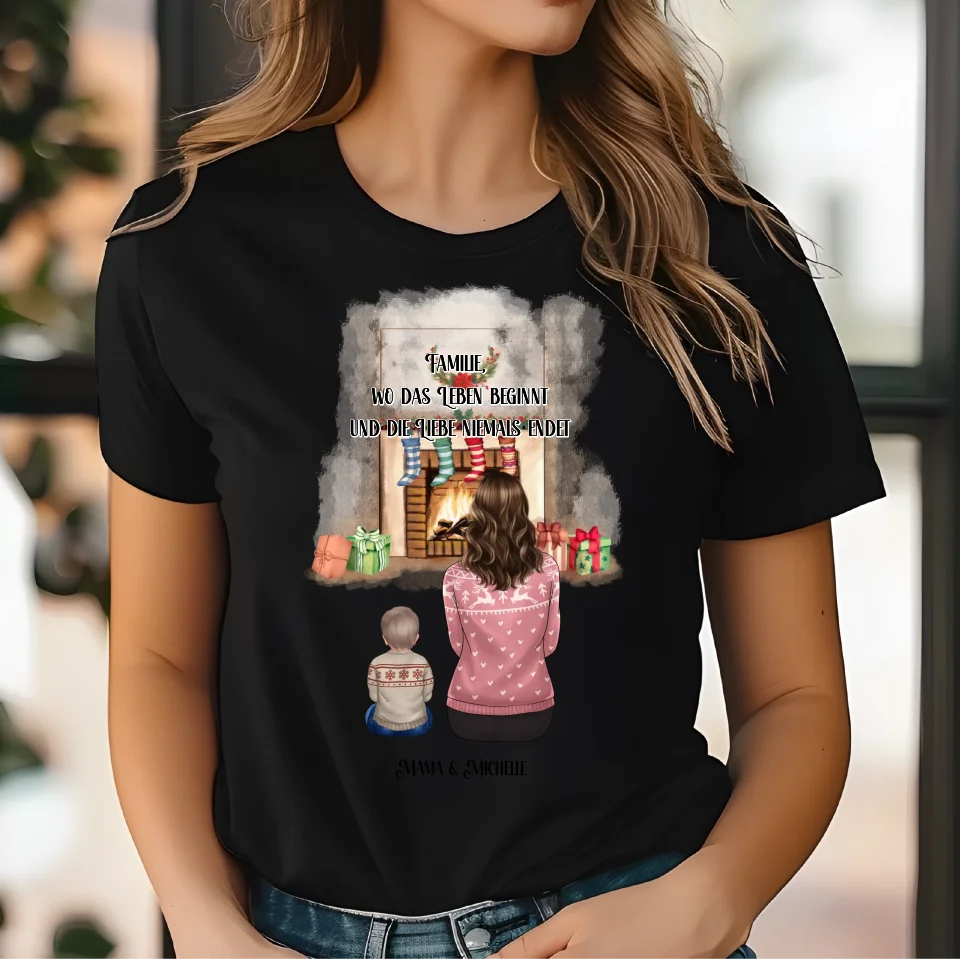 Mama & 1-3 Kinder Winter T-Shirt