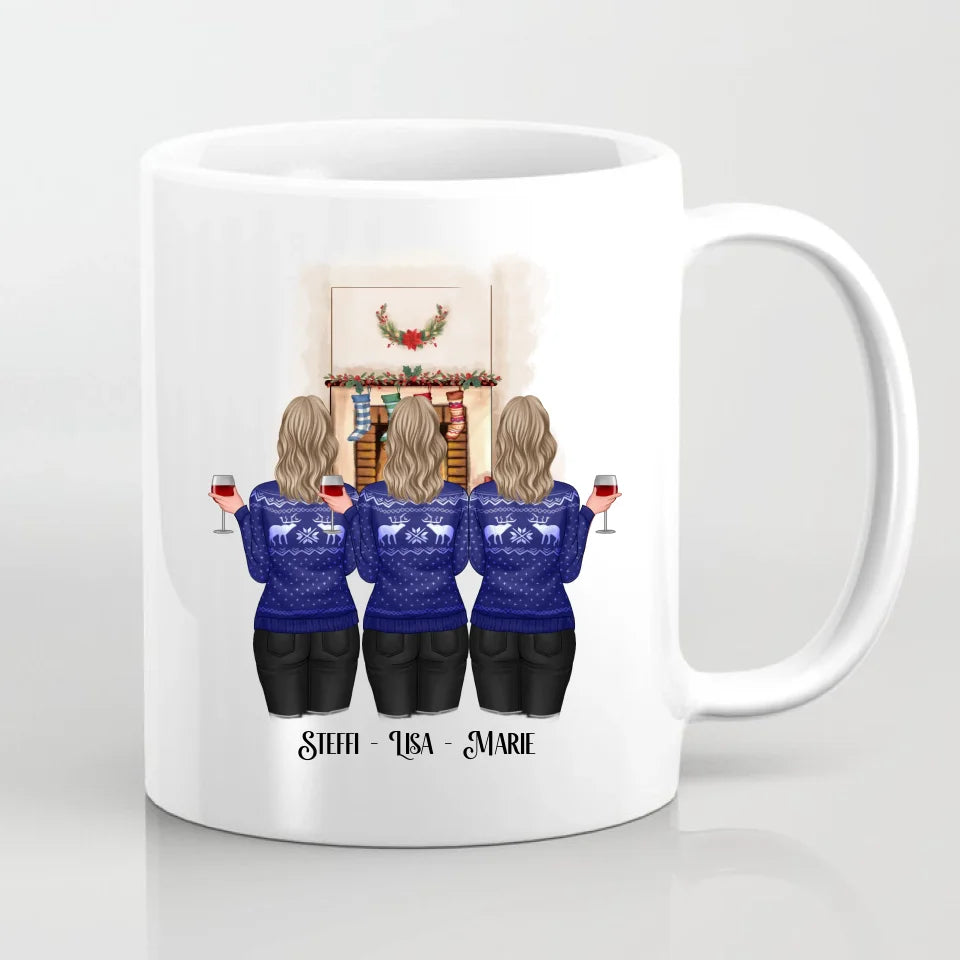 2-4 Freundinnen Winter Tasse