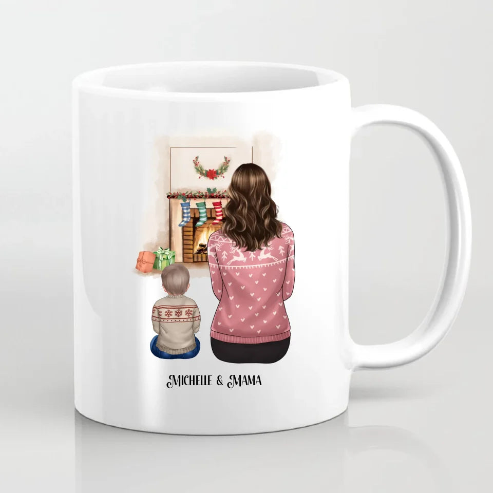 Mama & 1-3 Kinder Winter Tasse