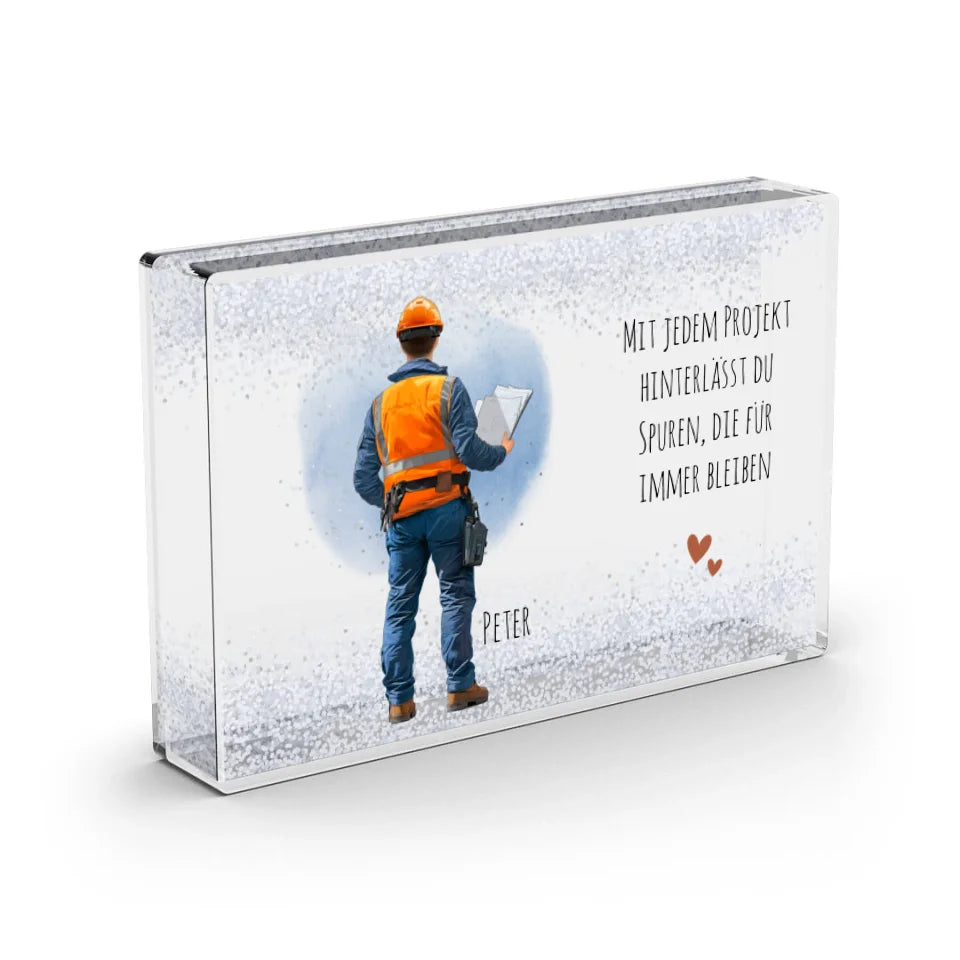 1-2 Personen (Mann/Frau) Ingenieur, Bauarbeiter, Projektleiter,... Schneekugel Schnee