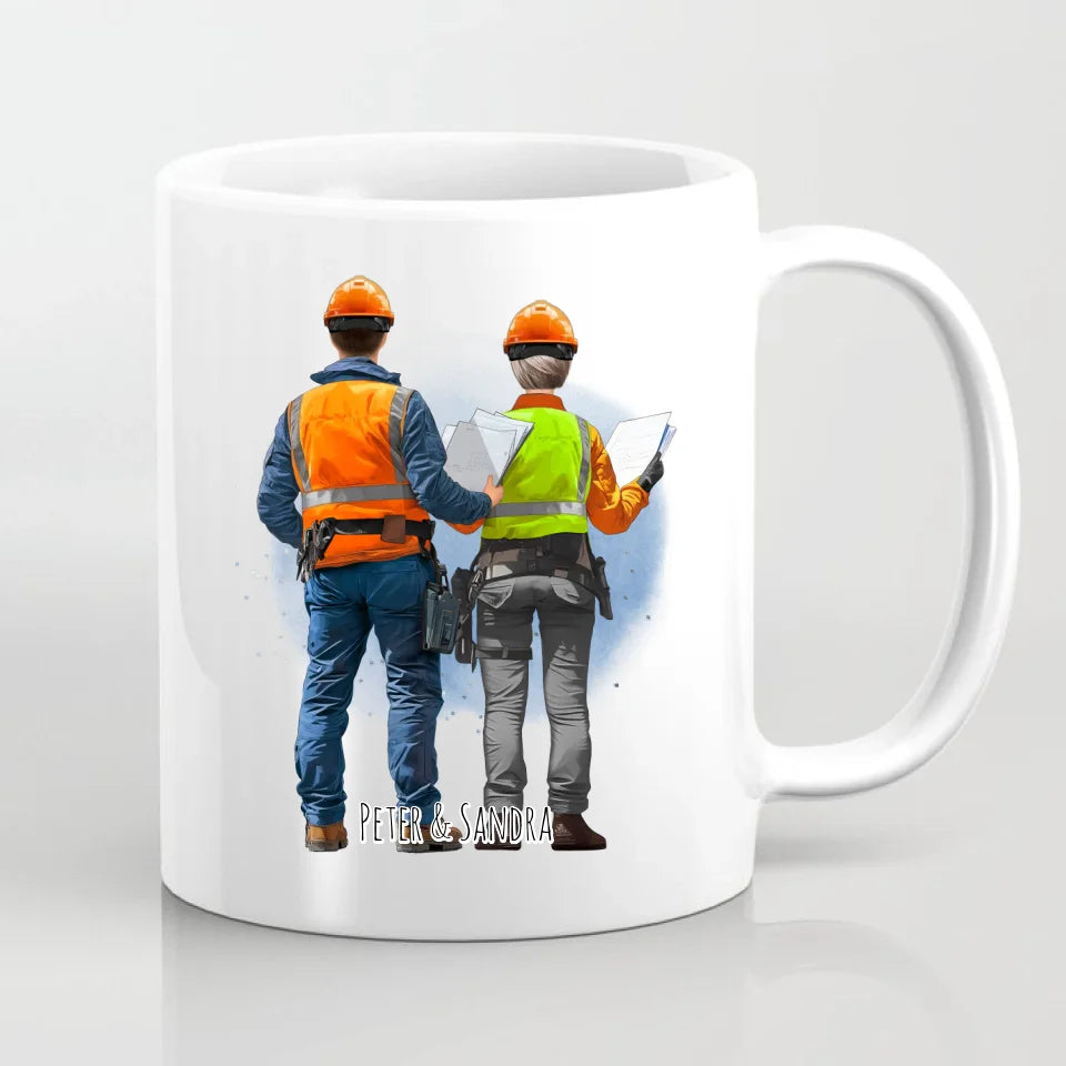 1-2 Personen (Mann/Frau) Ingenieur, Bauarbeiter, Projektleiter,...Tasse