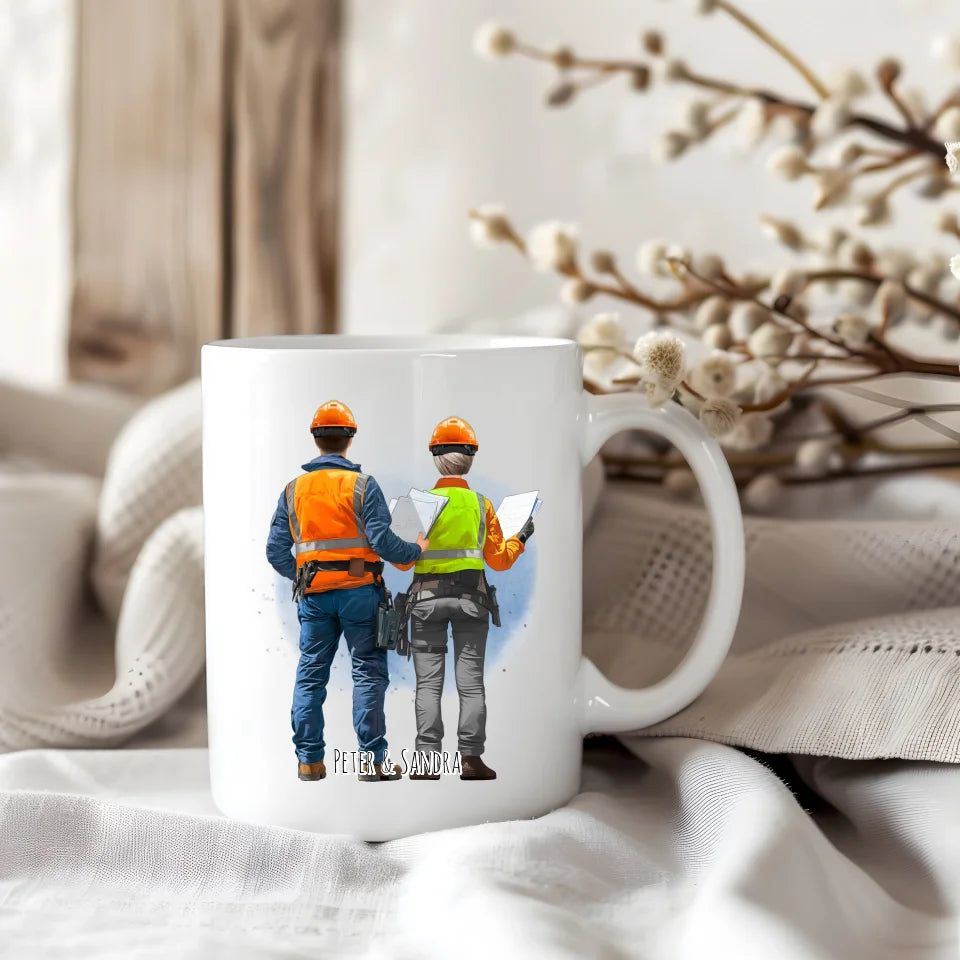 1-2 Personen (Mann/Frau) Ingenieur, Bauarbeiter, Projektleiter,...Tasse