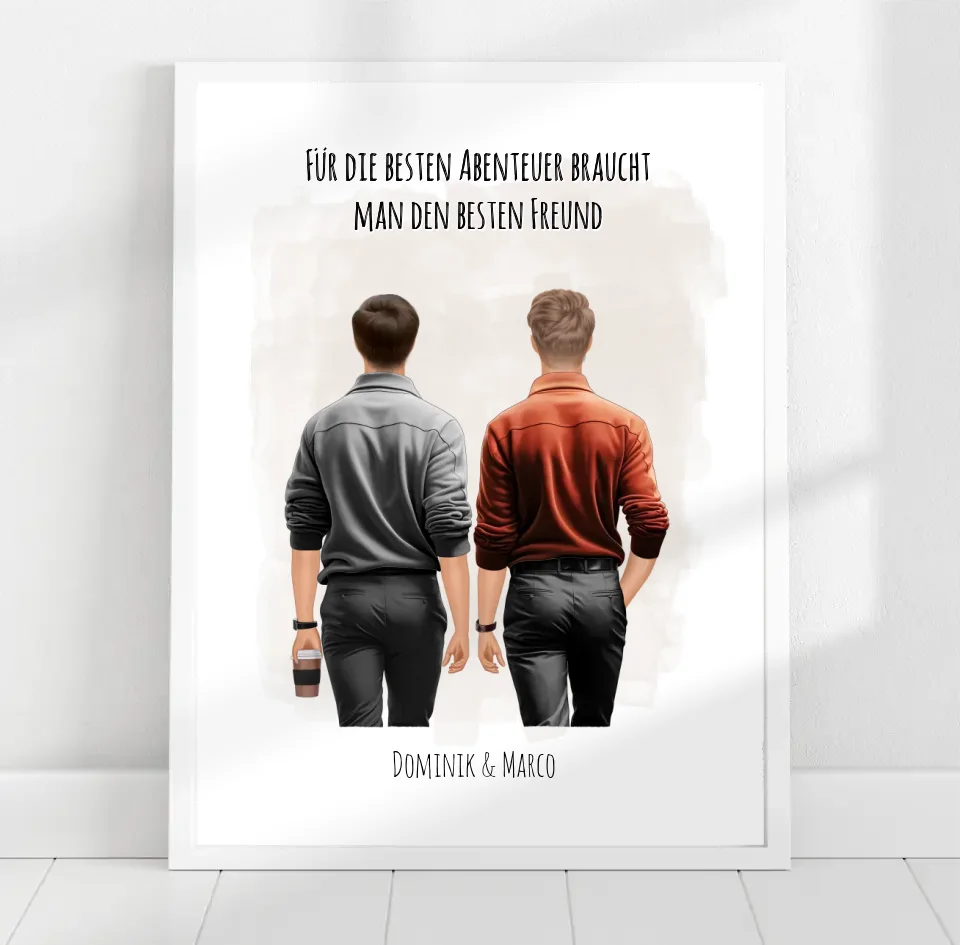 1-3 Männer Freunde/Brüder Poster