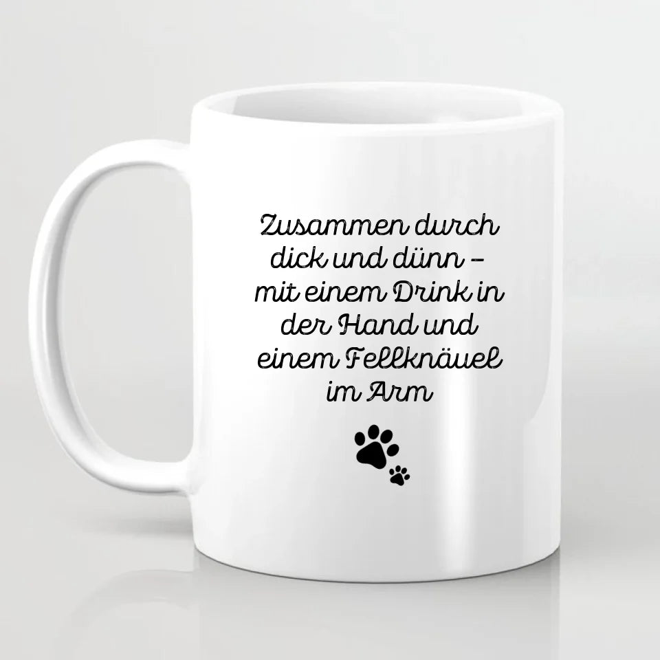 Freundinnen mit Haustier Tasse & Thermobecher