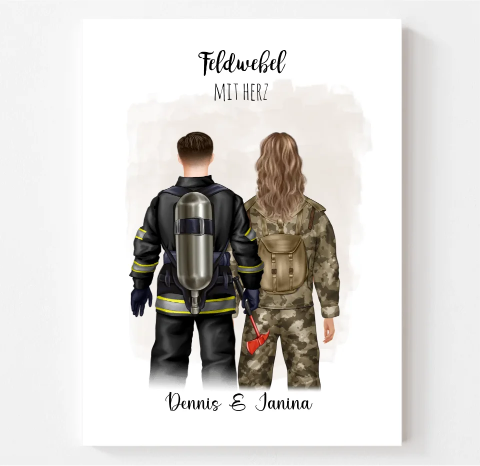 Feuerwehrmann & Soldat/in Poster