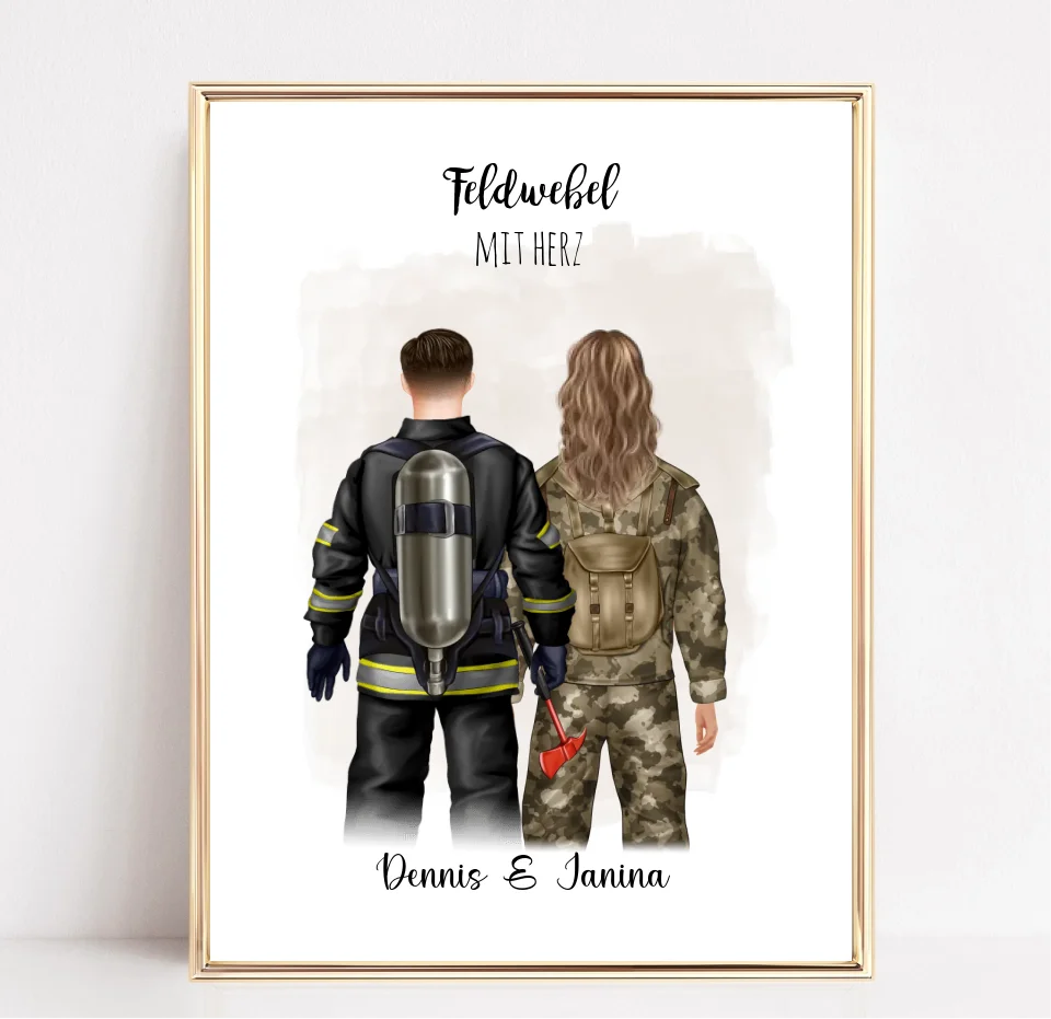 Feuerwehrmann & Soldat/in Poster