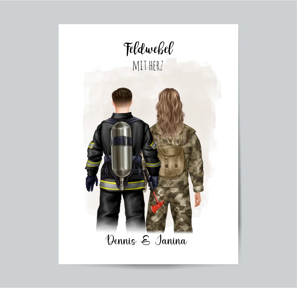 Feuerwehrmann & Soldat/in Poster