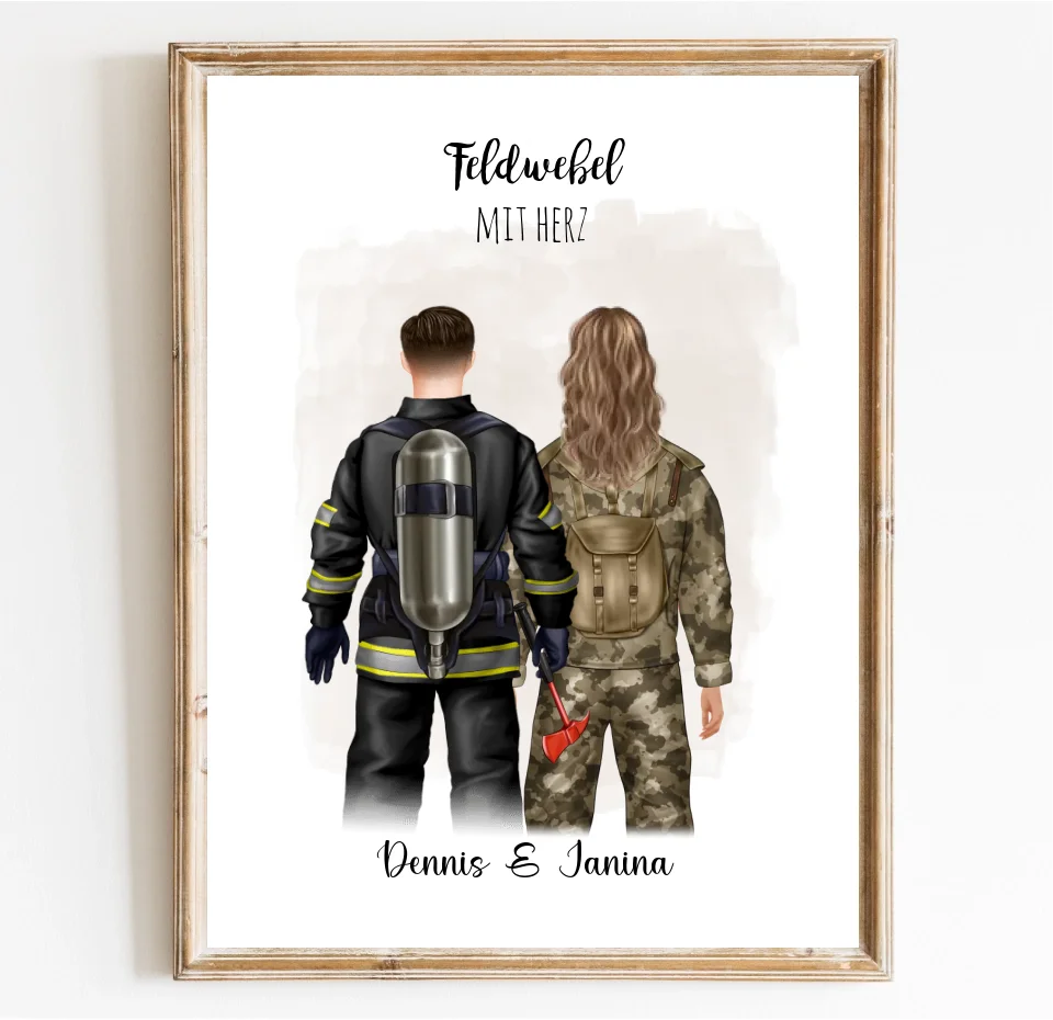 Feuerwehrmann & Soldat/in Poster