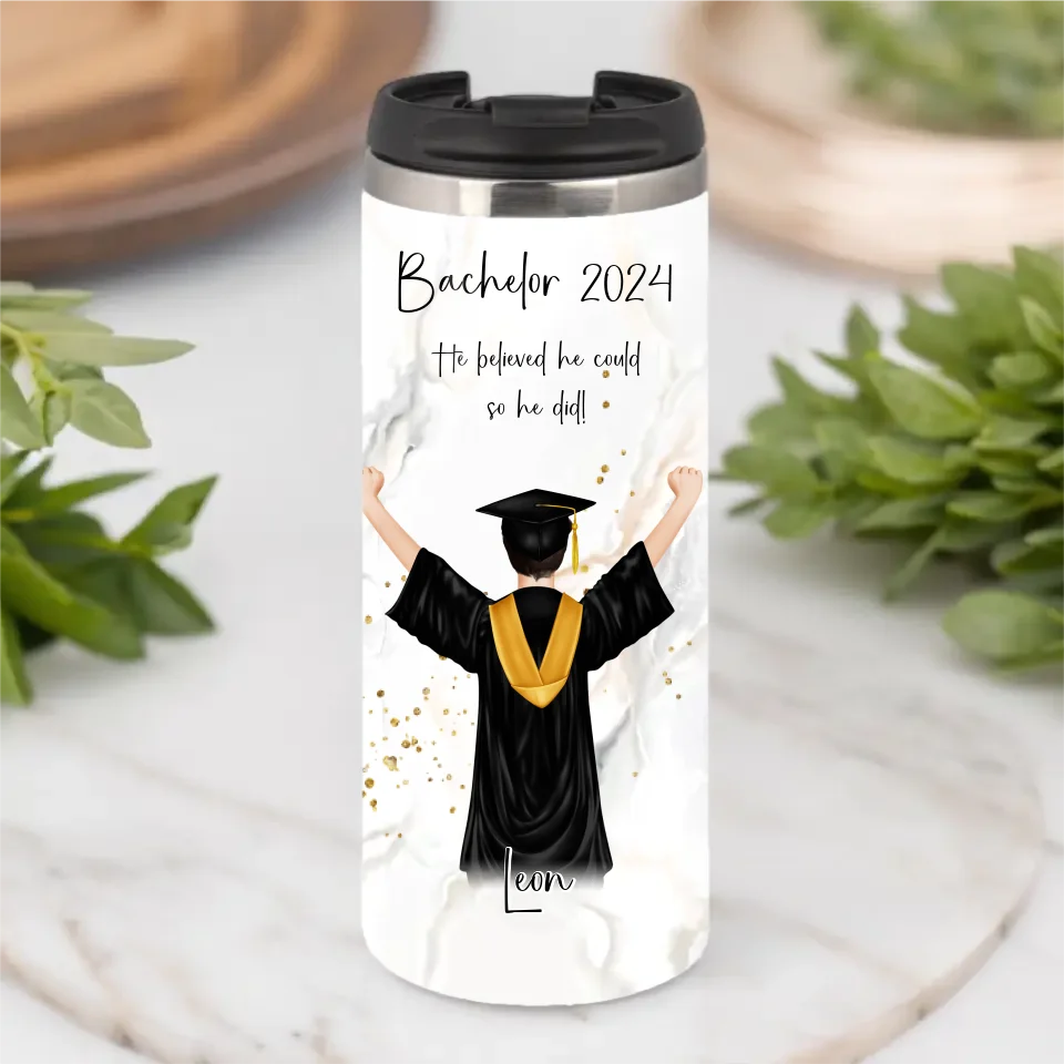 Personalisierte Abschluss Tasse / Thermobecher