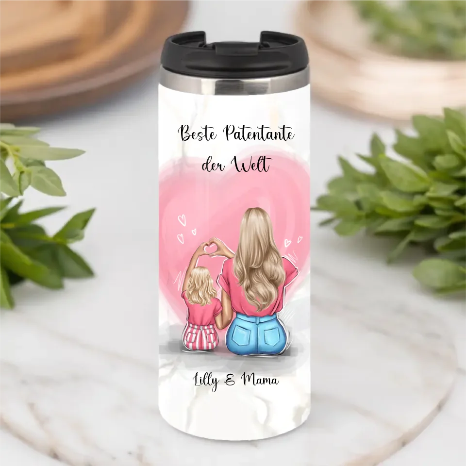 Patentante/Patenonkel & Kind Tasse / Thermobecher