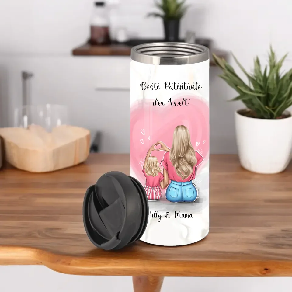 Patentante/Patenonkel & Kind Tasse / Thermobecher
