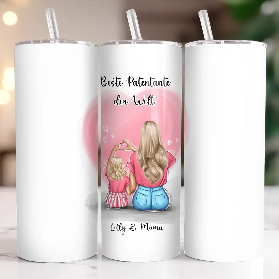 Patentante/Patenonkel & Kind Tasse / Thermobecher