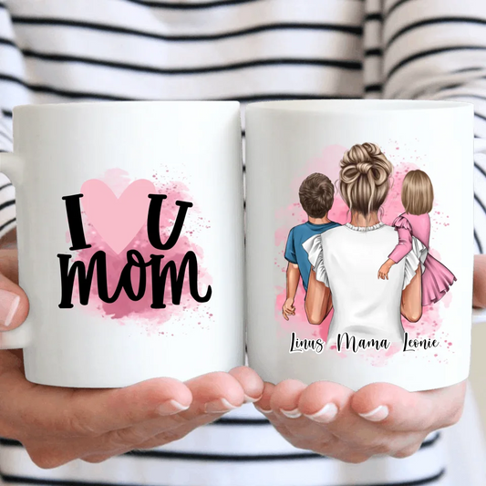 Mama & 1-2 Kinder Tasse / Thermobecher