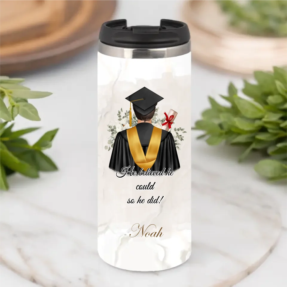 Abschluss Tasse / Thermobecher (Mann & Frau)