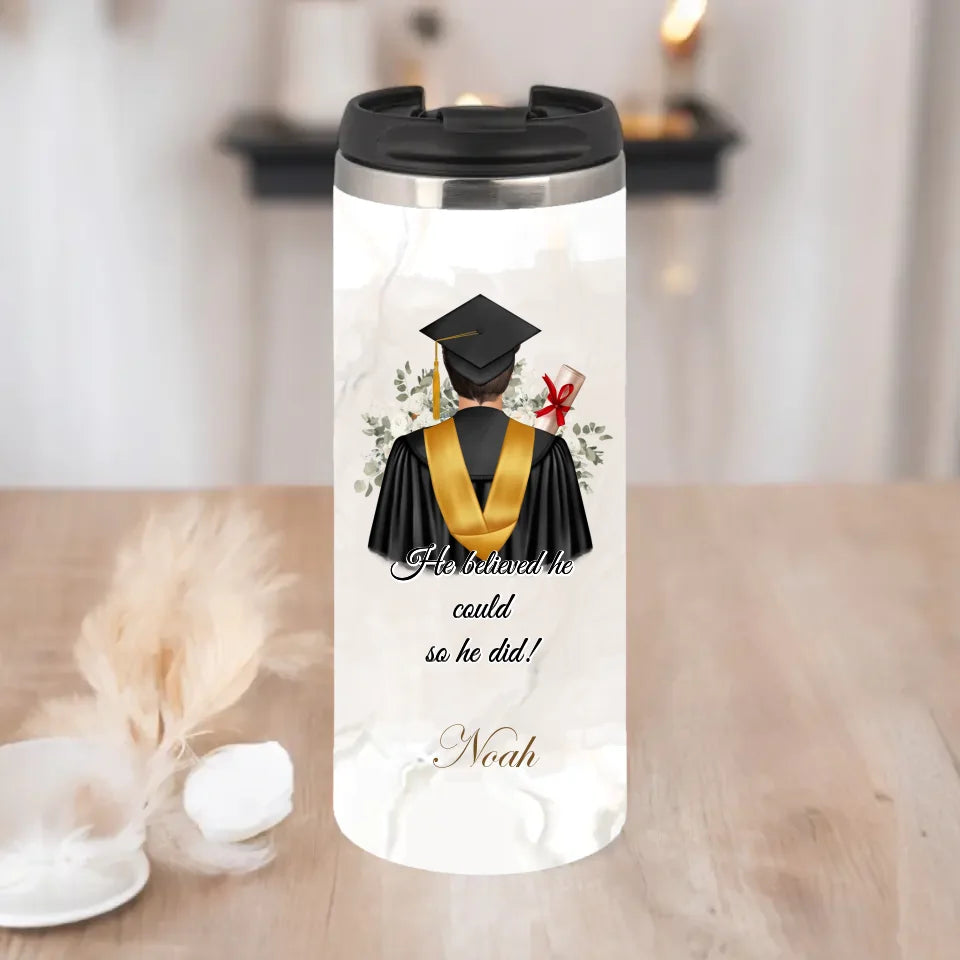 Abschluss Tasse / Thermobecher (Mann & Frau)