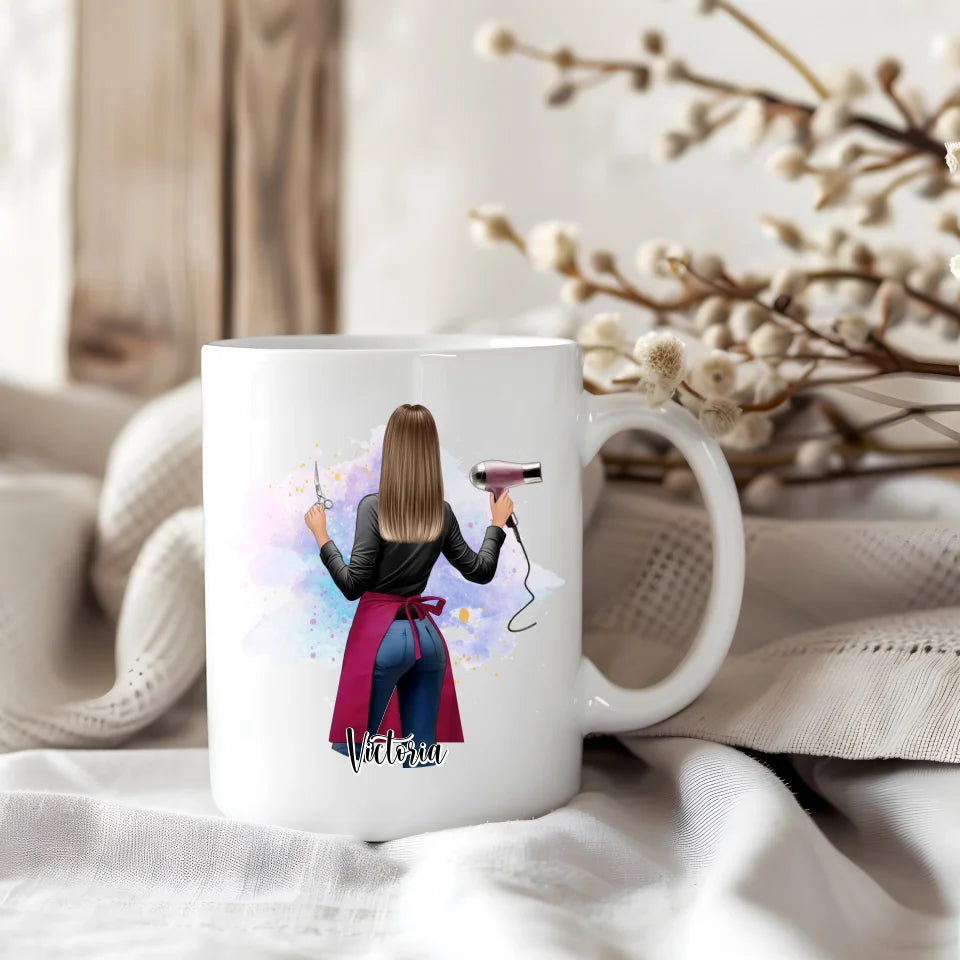 Friseur/Make-Up Artist/Nageldesigner (Mann/Frau) Tasse & Thermobecher