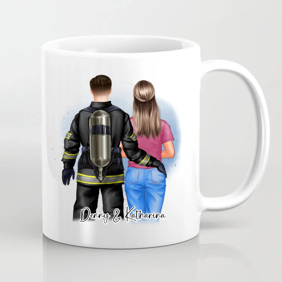 Feuerwehrmann & Frau Tasse