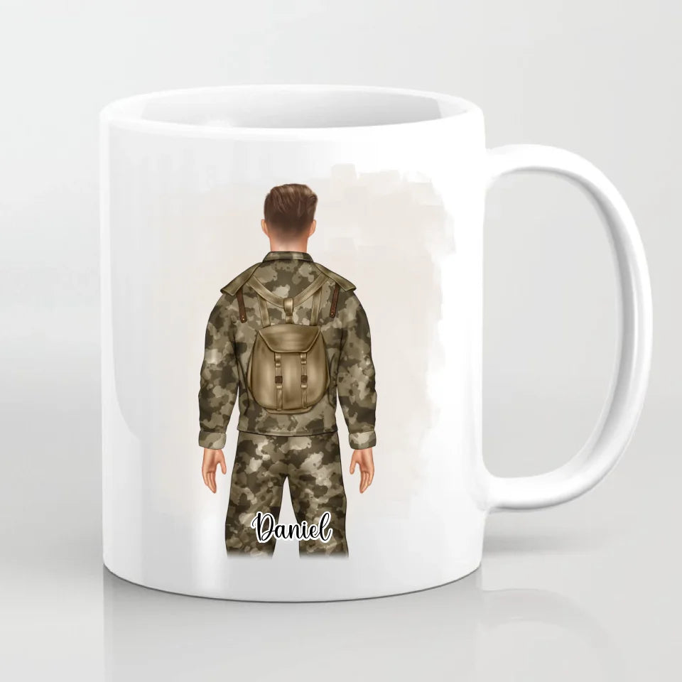 1-2 Personen Soldat, Bundeswehr Tasse / Thermobecher (Mann & Frau)