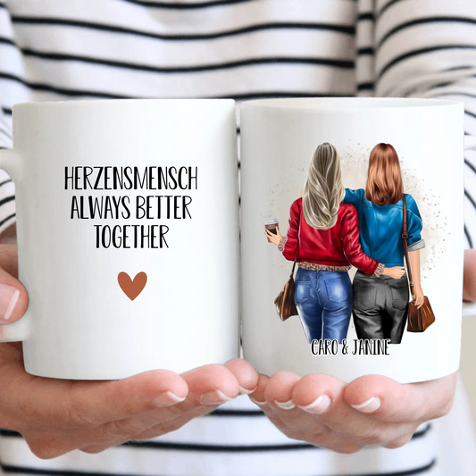Freundinnen Tasse Herzensmensch