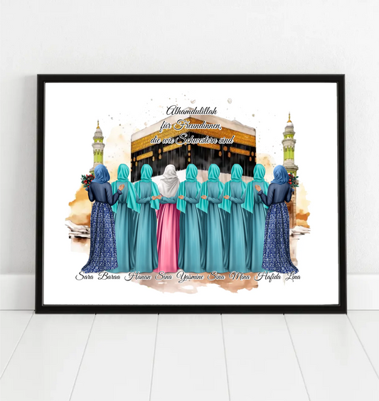 8-9 Freundinnen Poster (Muslim)