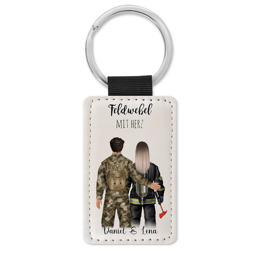 Soldat & Feuerwehrfrau Schlüsselanhänger