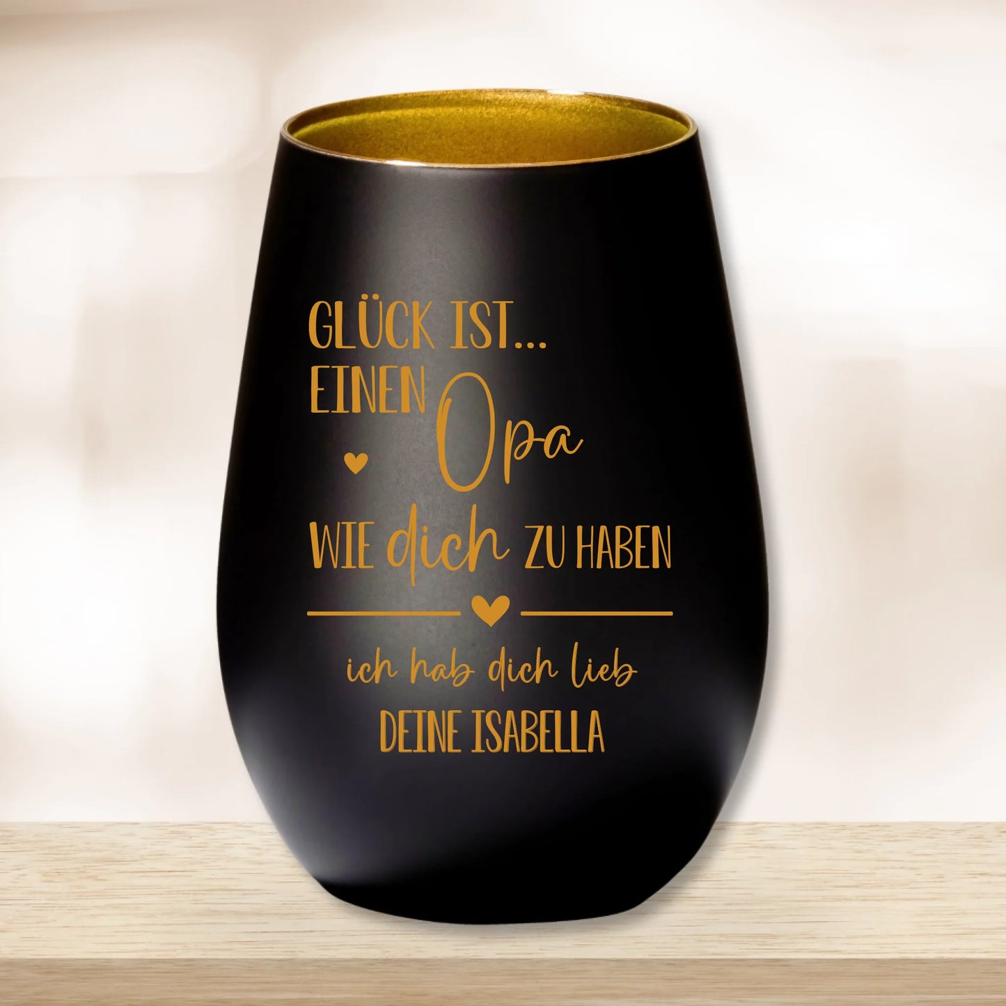 Glück ist einen Opa, wie dich... - Windlicht
