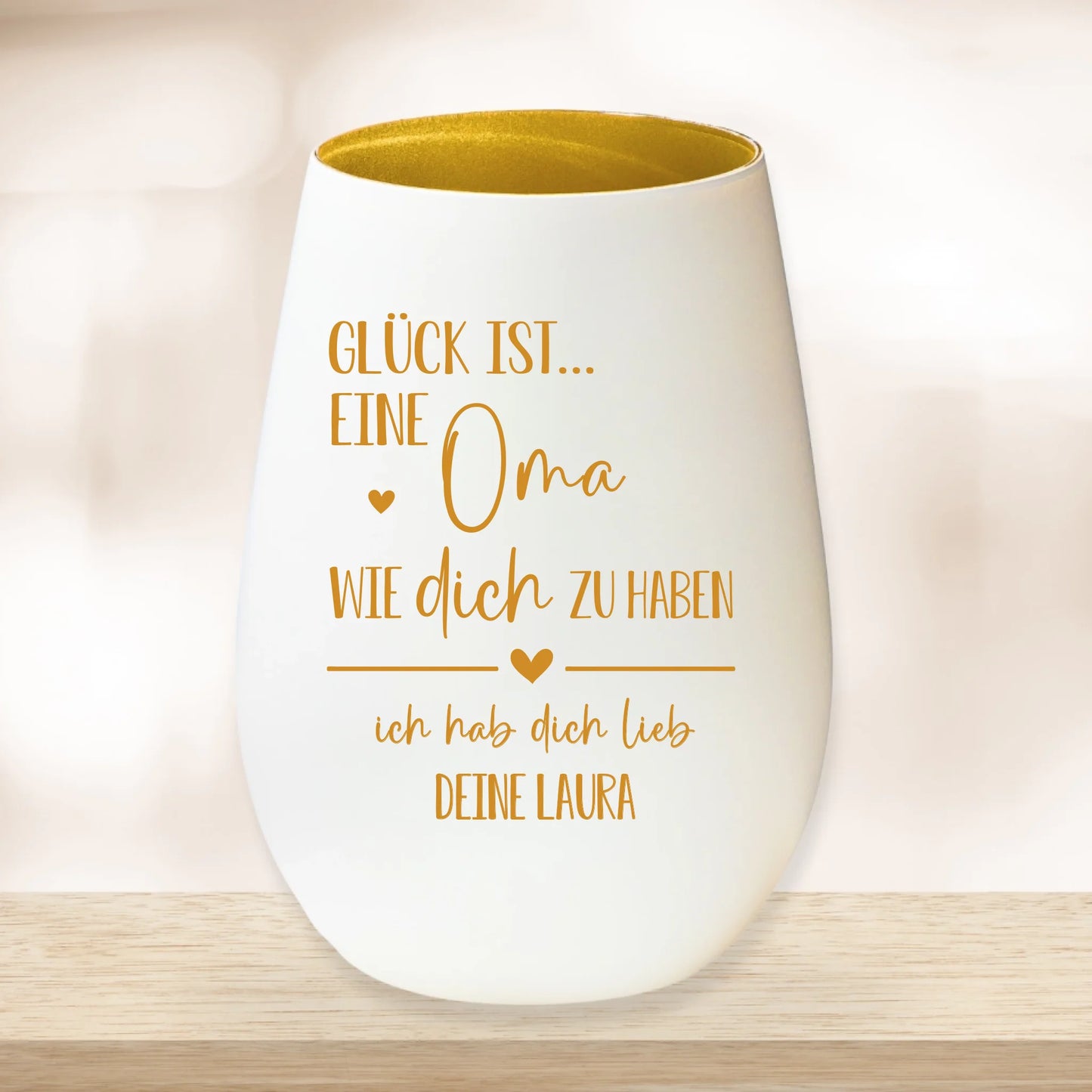 Glück ist eine Oma, wie dich... - Windlicht