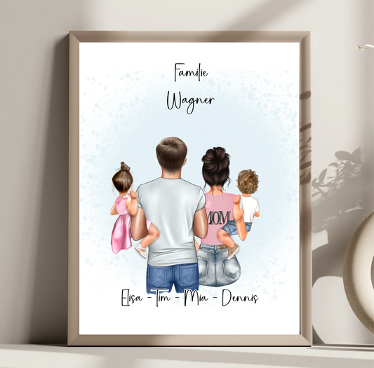 Familien Poster Personalisiertes Geschenk