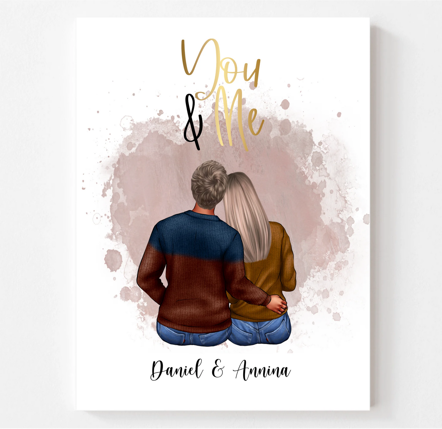 Paar Poster Personalisiertes Geschenk