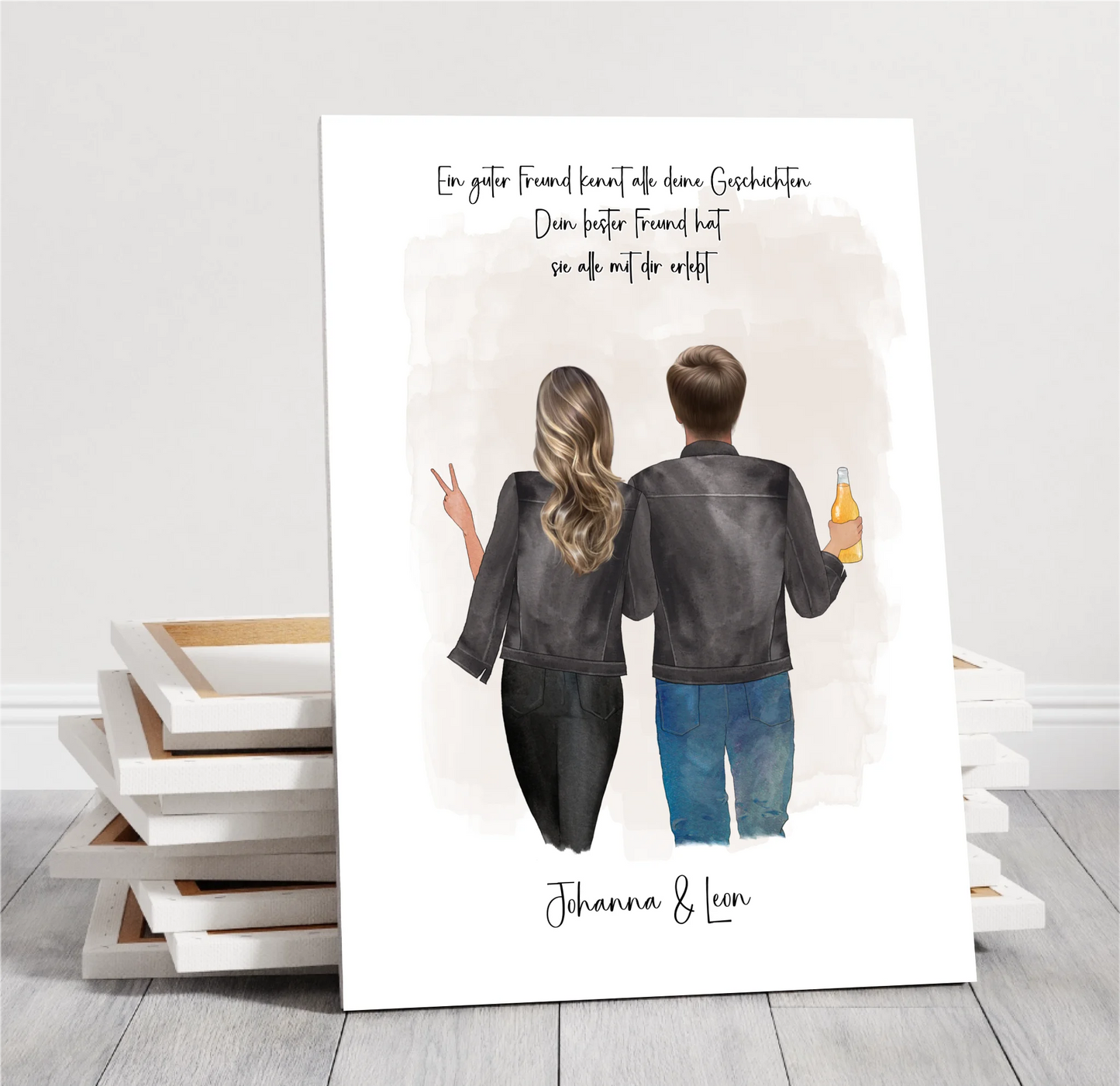 Beste Freunde Geschenkidee Poster
