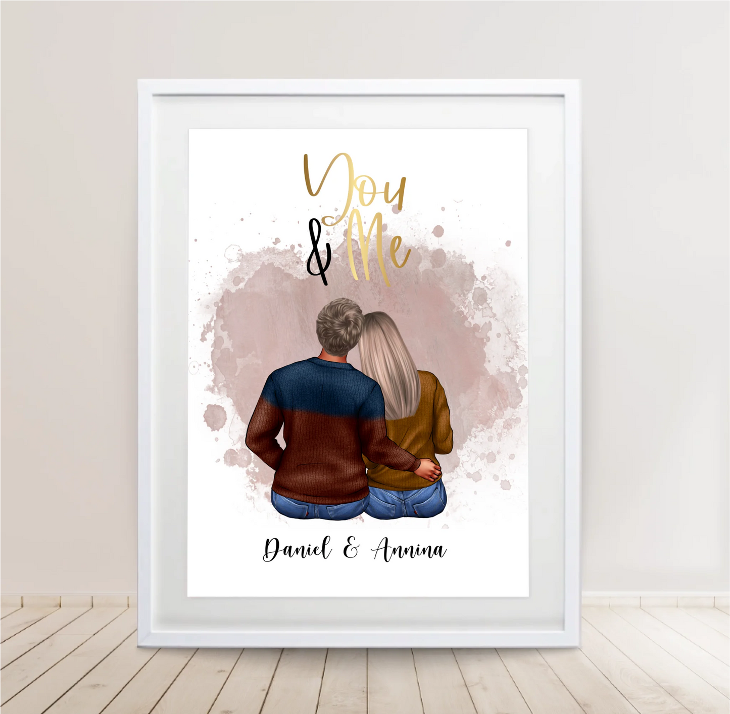 Paar Poster Personalisiertes Geschenk