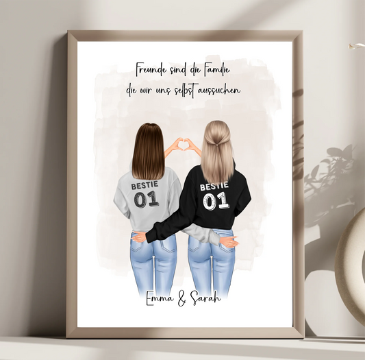 Freundin Poster Personalisiert