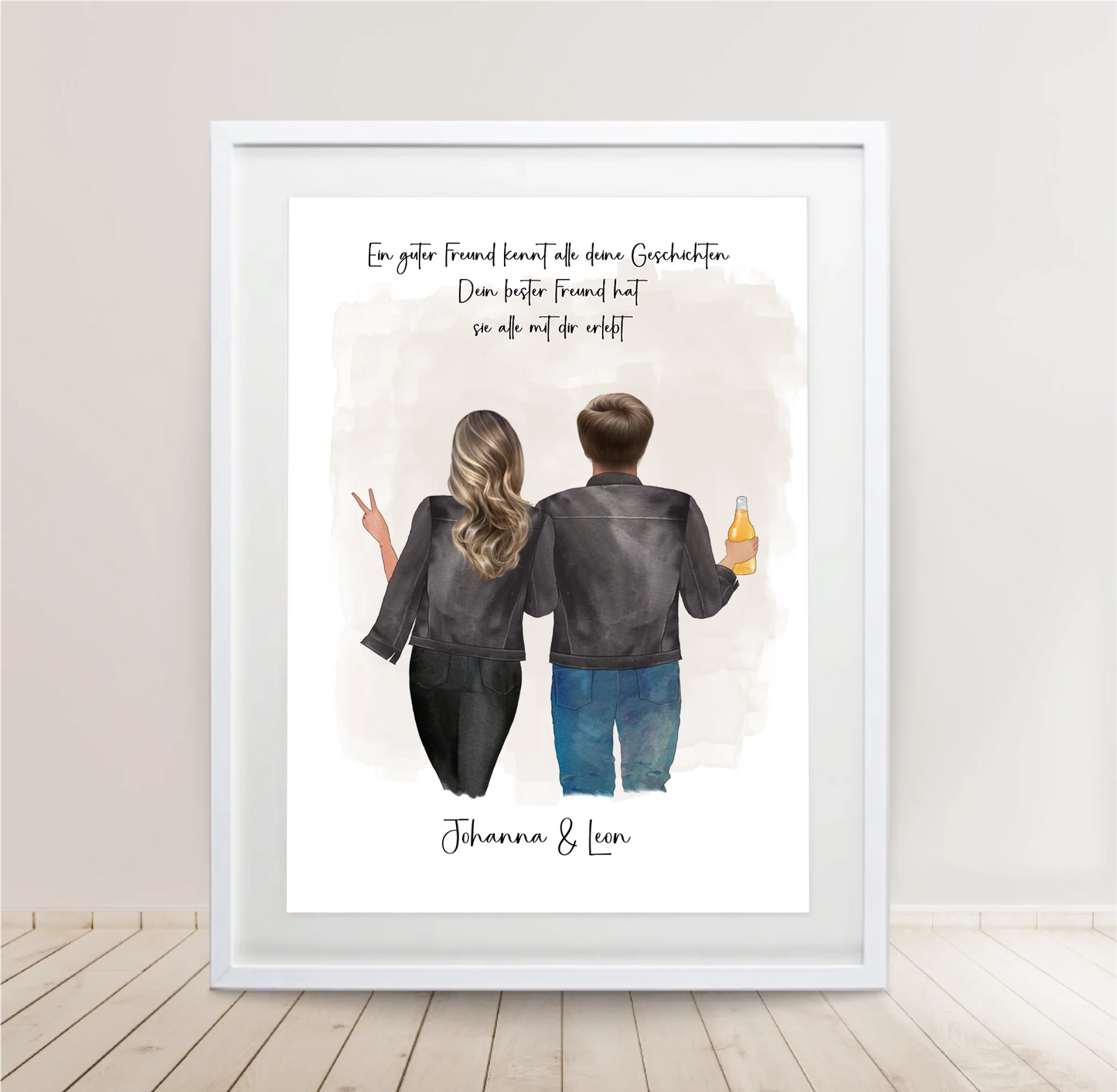 Beste Freunde Geschenkidee Poster