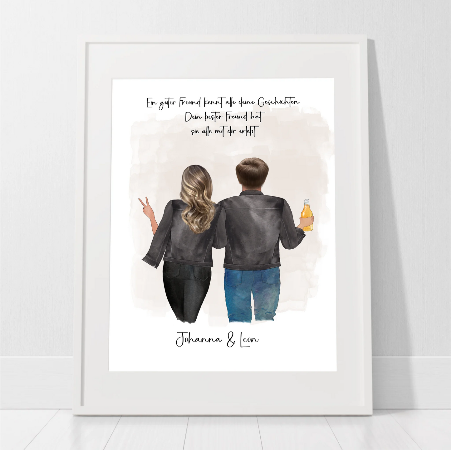Beste Freunde Geschenkidee Poster